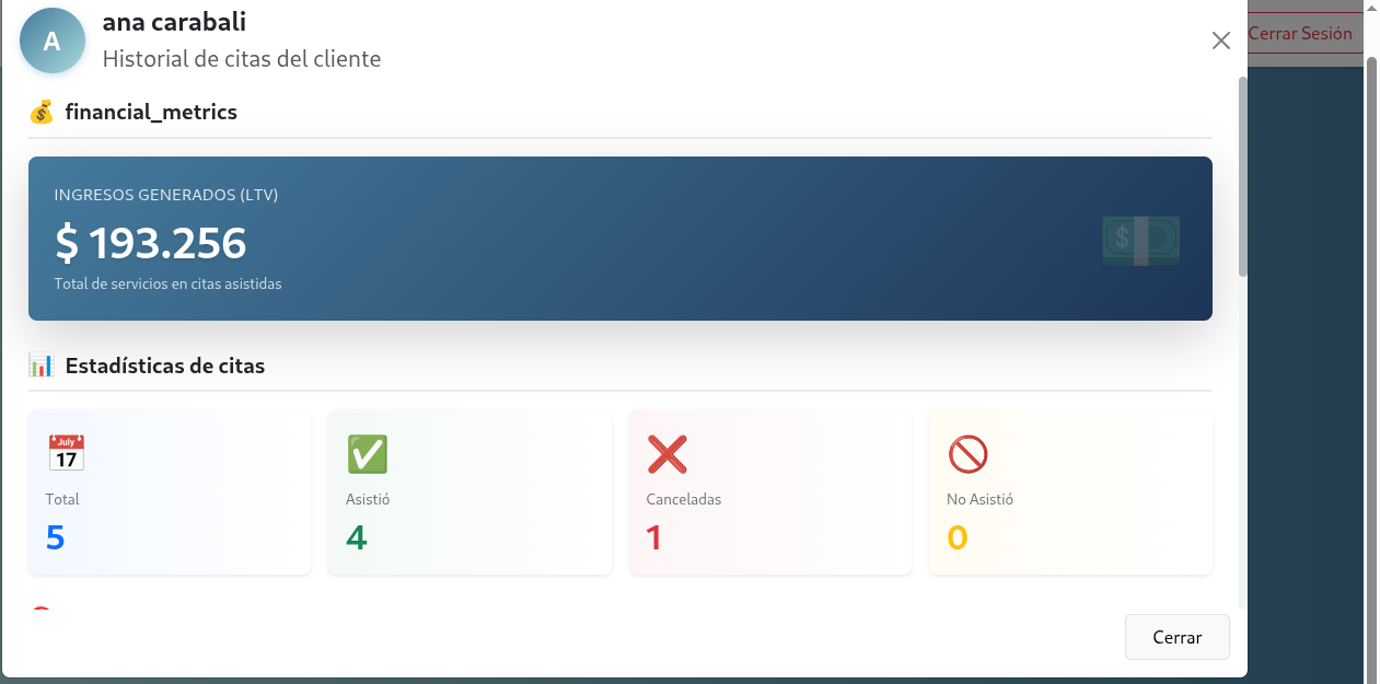 Captura Gestión de Clientes - Ordo